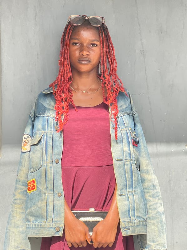 Portrait session with local produce captured in Badagry