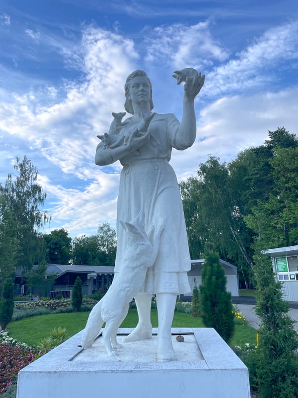 Soviet monument park statues near Ostankino Tower, Moscow
