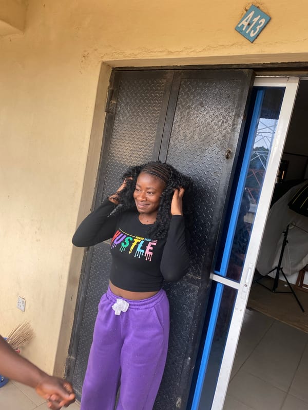 Beauty salon activity documented in Bukuru, Nigeria