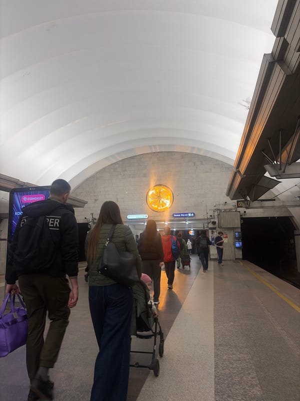 Morning commute documented at Shushary metro station, Russia