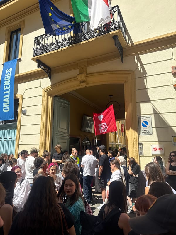 Milan street life and workshop activities captured Thursday morning