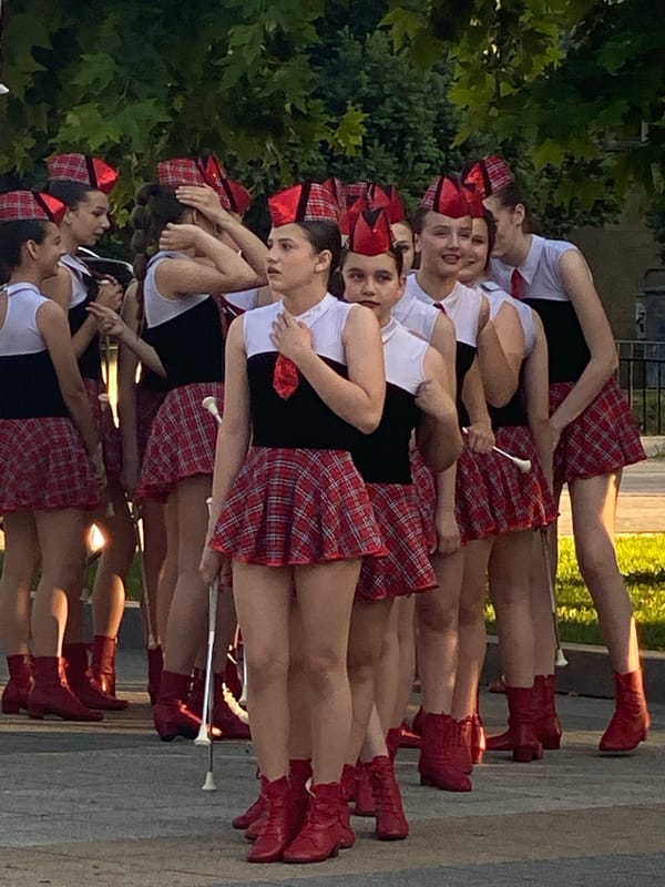 Baton troupes, brass bands, and dancers take over Pleven's city square