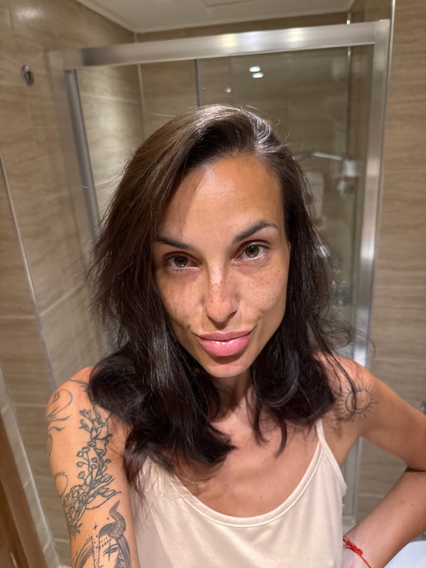 Back-to-back selfies in Aksu, Turkey