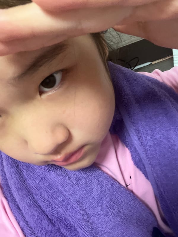 Child photographed in close-up in Hwaseong-si, South Korea