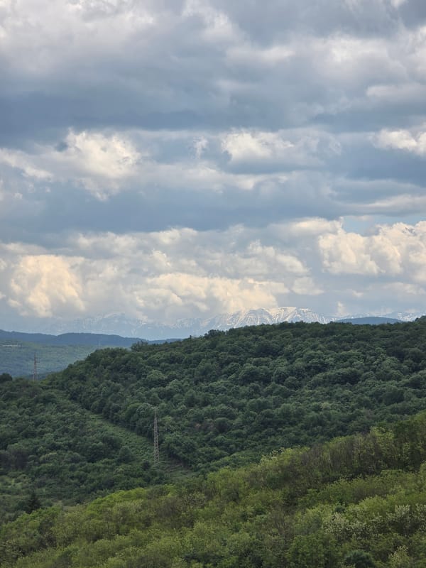 Scenic mountain and forest landscape documented near Lovech, Bulgaria
