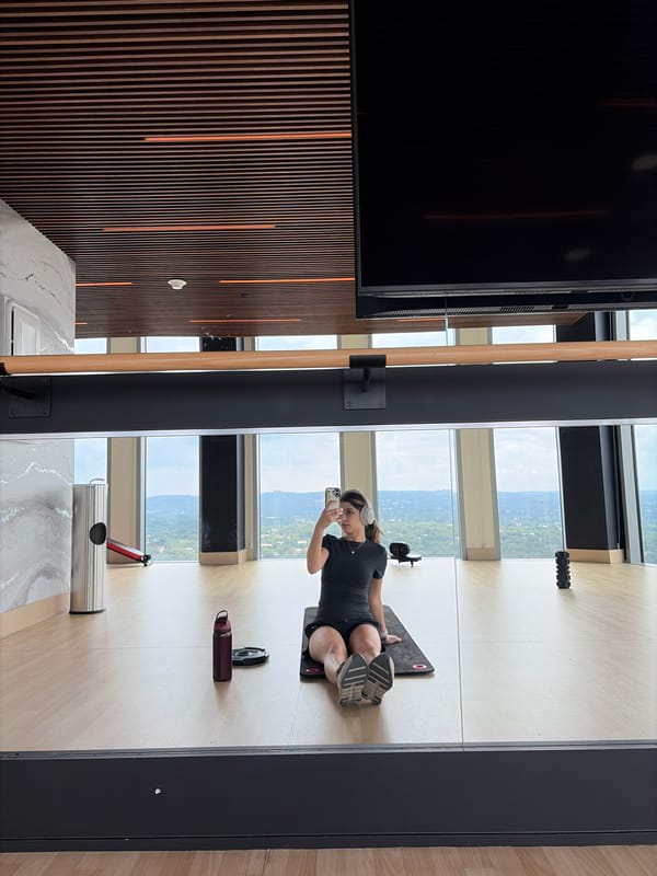 Woman documents evening workout routine across Austin fitness venues