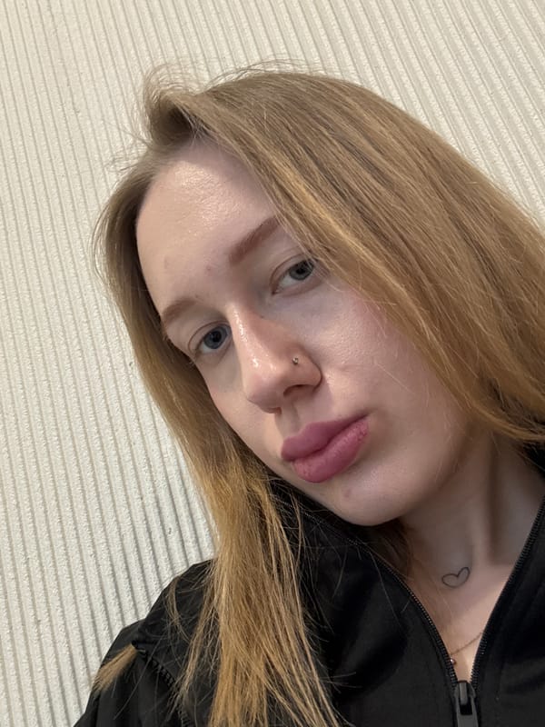 Portrait photos of pierced blonde woman captured in Ovoshchnoy