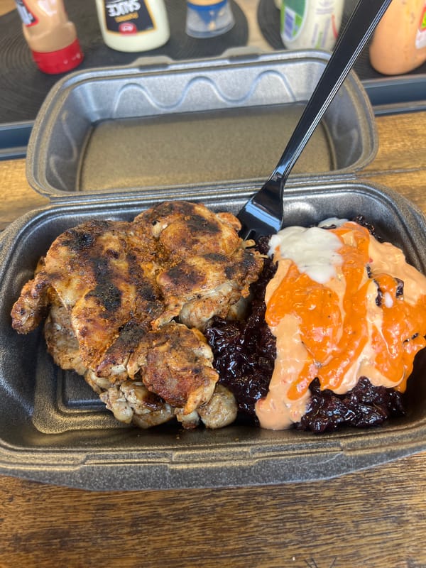 Takeout meal photographed on wooden table in Burgas, Bulgaria