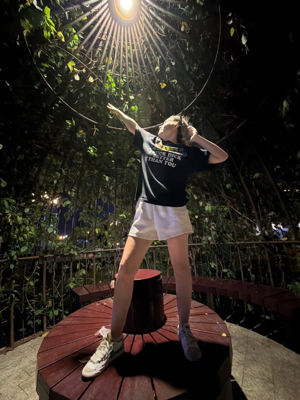 Late evening wandering through a Hanoi neighborhood and its hangout spots