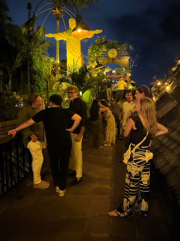 Evening bar scene unfolds across Kuta nightlife district