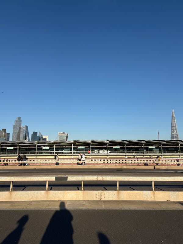 Sunny afternoon scenes captured from Tower Bridge area