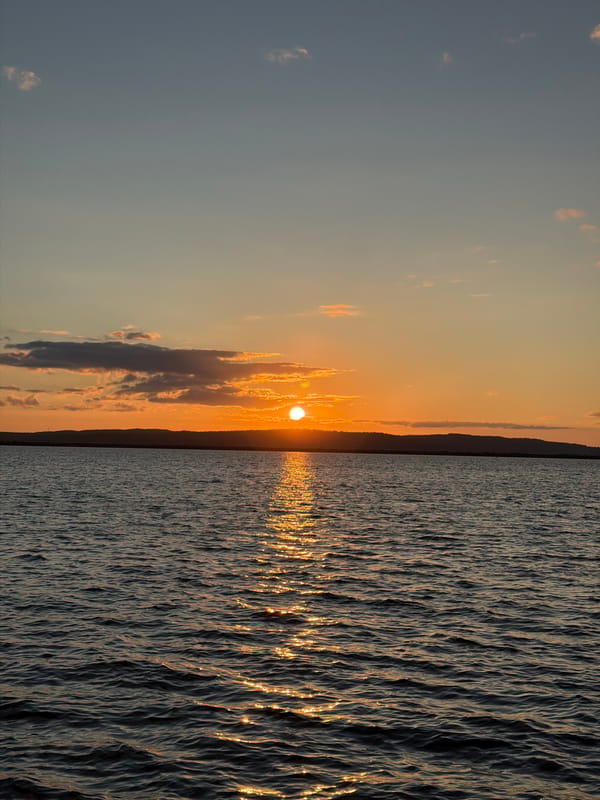 Sunset documented along Kama River in Chaikovsky, Russia