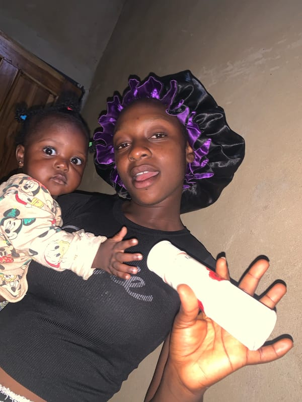 Young mother's daily life documented in Agban, Nigeria