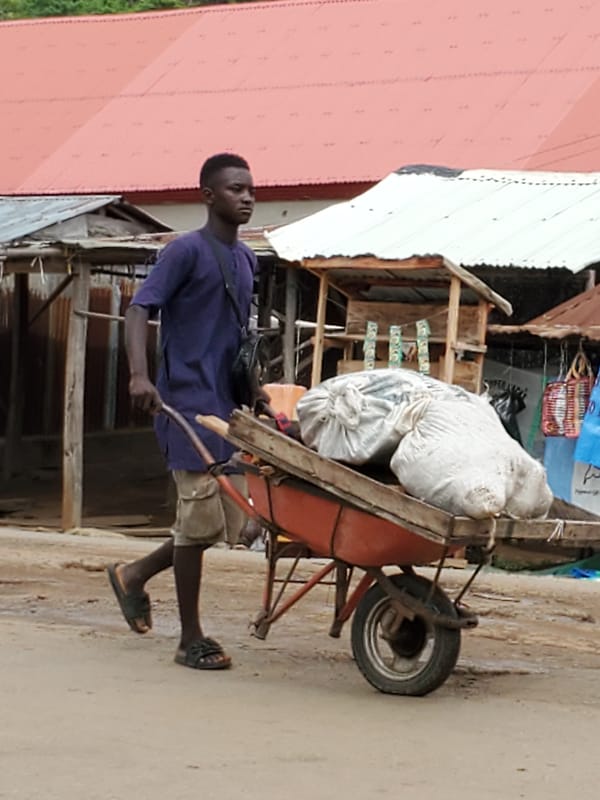 Morning street life captured in Mararaba, Nigeria community