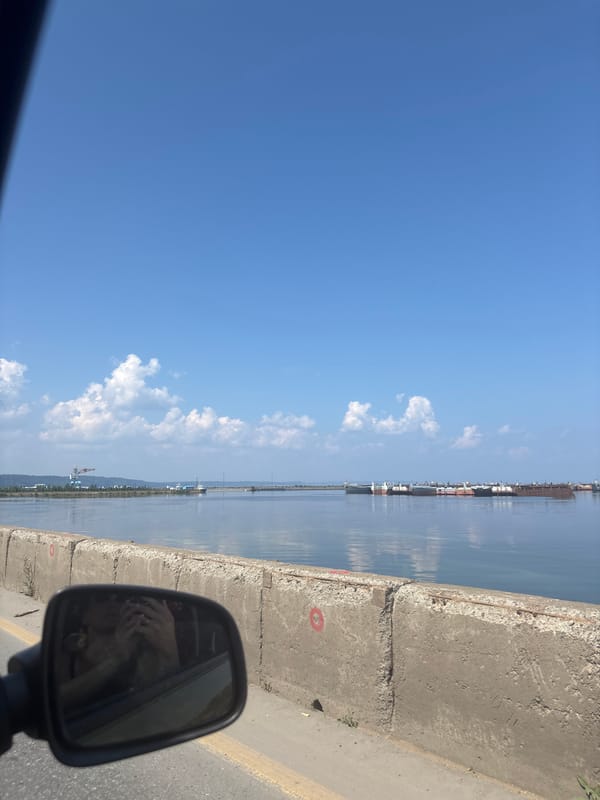 Summer day by the river in Chaikovsky, Russia