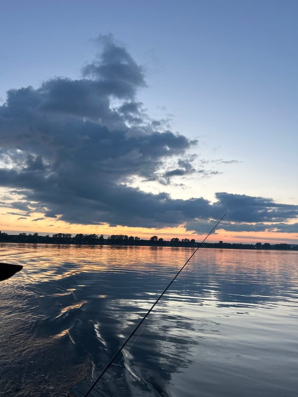 Dusk fishing session on the Kama River, Chaikovsky