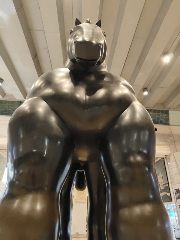 Botero horse sculpture photographed in El Prat de Llobregat