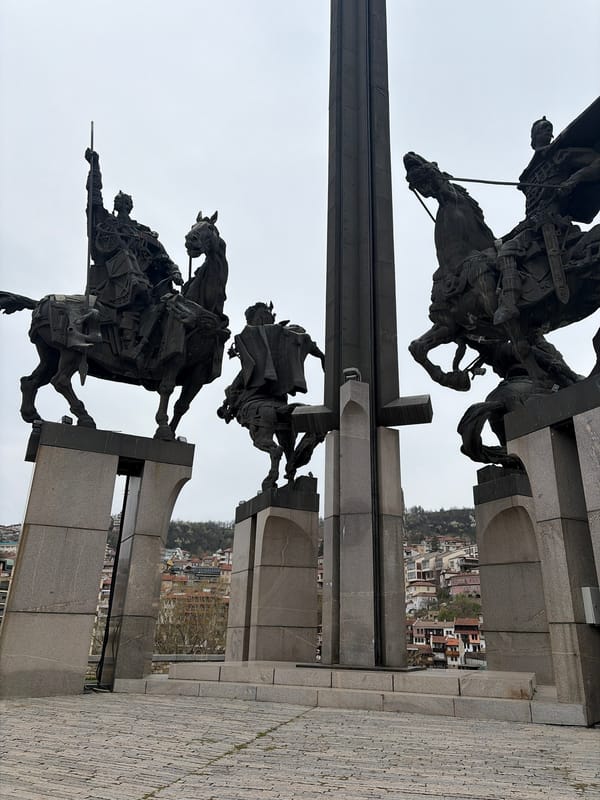 Horsemen monument documented in Veliko Tarnovo, Bulgaria