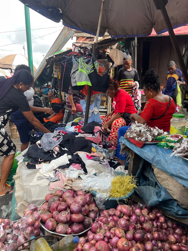 Morning Market Activity Documented in Nkpor, Nigeria