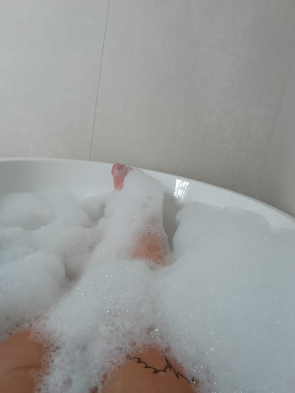 Late night bubble bath captured in Los Angeles