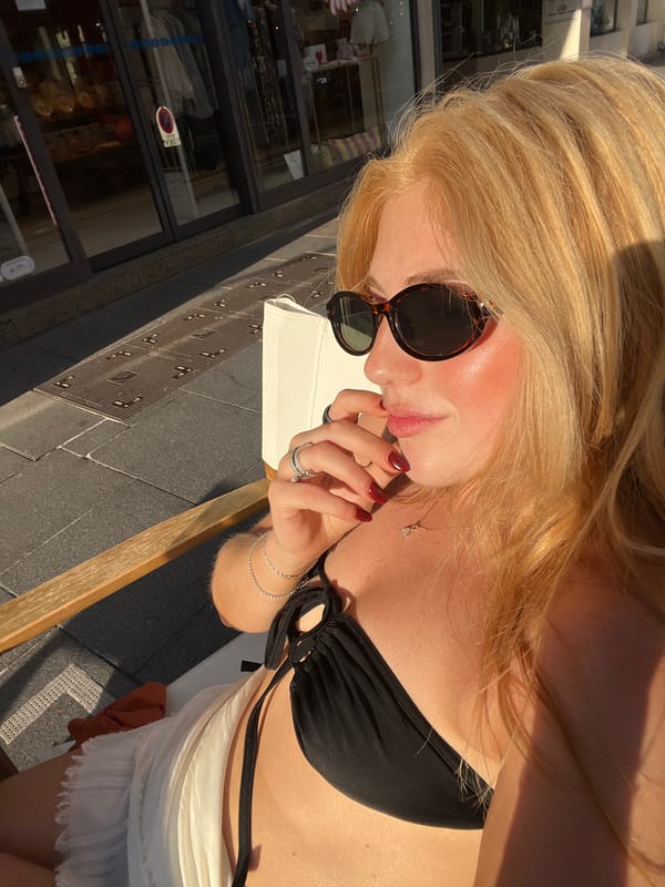 Woman enjoys sunny afternoon outdoors in Cannes