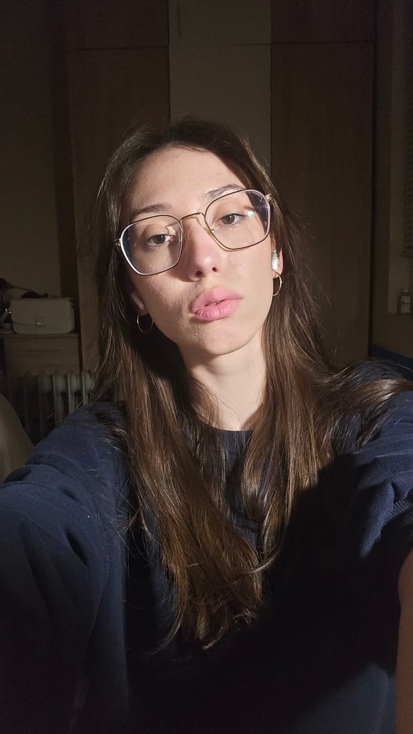 Woman takes indoor selfie portraits in Stara Zagora