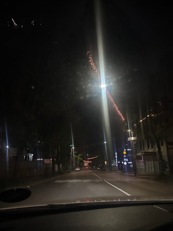 Nighttime drive through Durban commercial district captured in photos