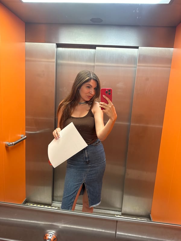 Elevator selfie and church stained glass, Kryvyi Rih