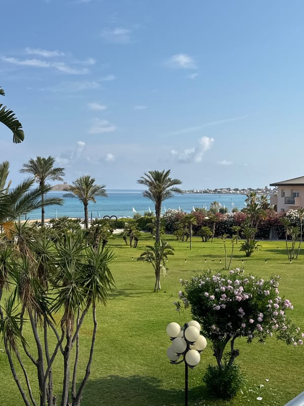 Seaside resort grounds in Isola delle Femmine, Sicily