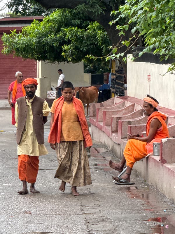 Sadhus, shrines, and misty streets in Rishikesh