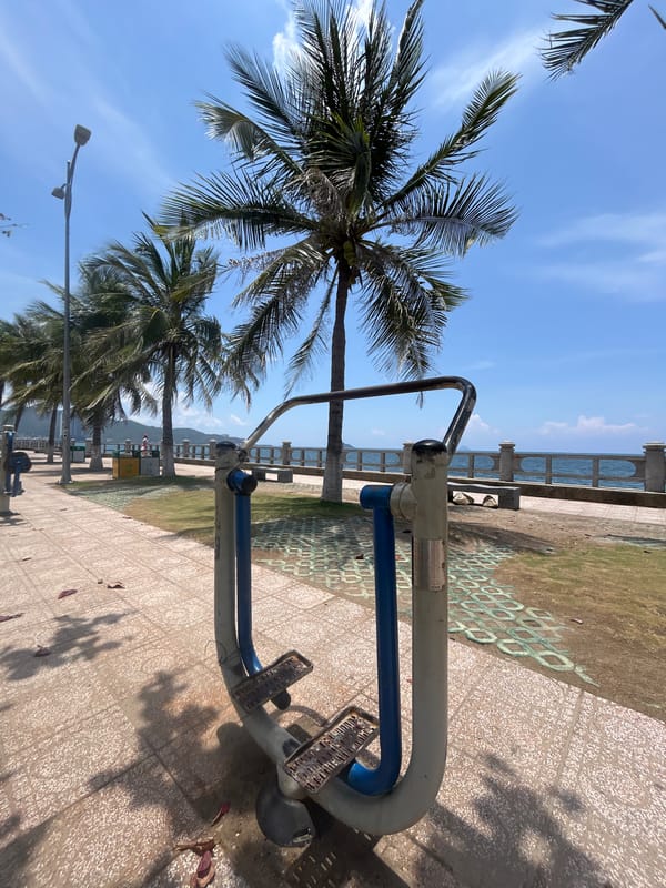 Public fitness area observed in Bac Nha Trang Ward