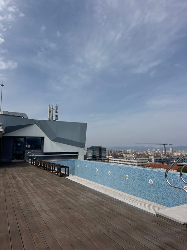 Rooftop pool documentation spans 29 minutes in Sofia