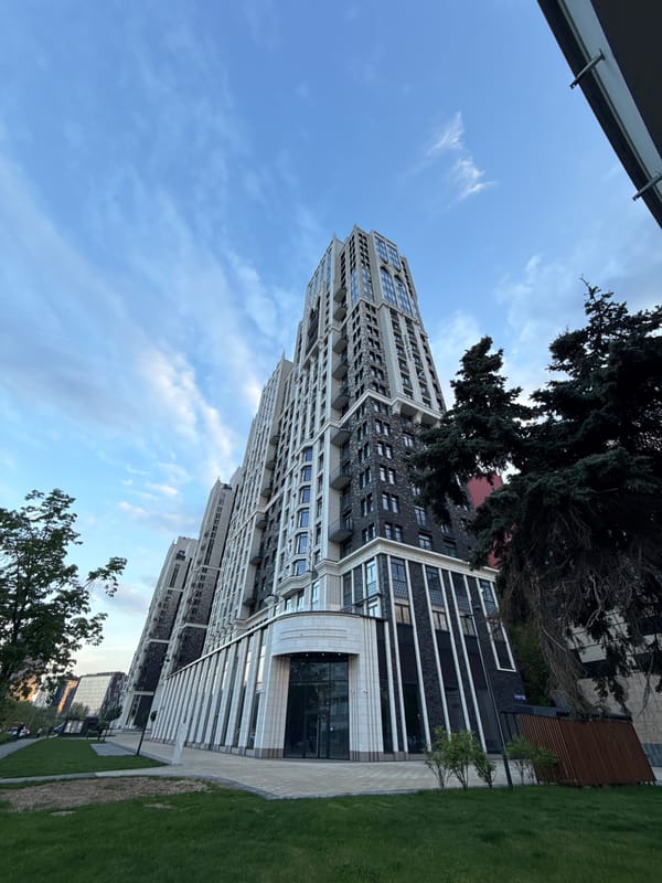 Urban documentation captures modern Khimki architecture and fountain
