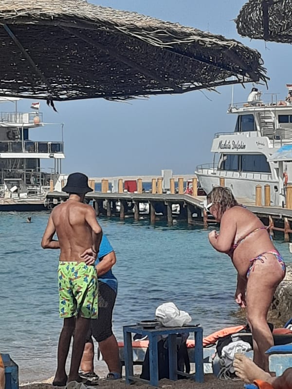 Beach day activities captured at Red Sea resort