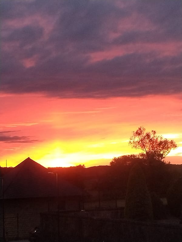 Vibrant sunset captured over Crauthem, Luxembourg Sunday evening