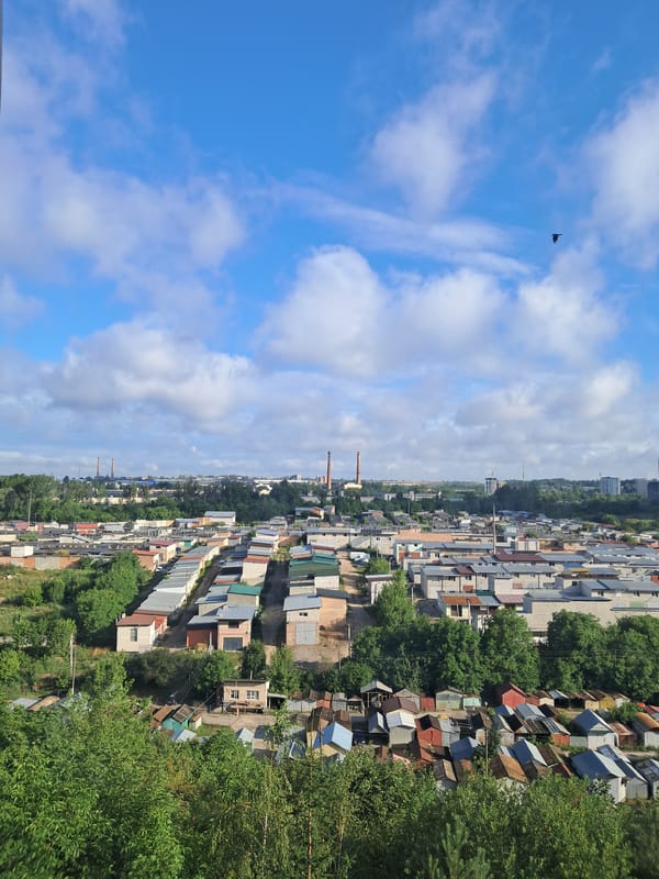 Street scenes and apartment blocks in a mid-size urban area
