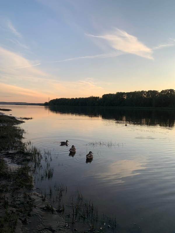 Sunset evening along the Kama River, Chaikovsky