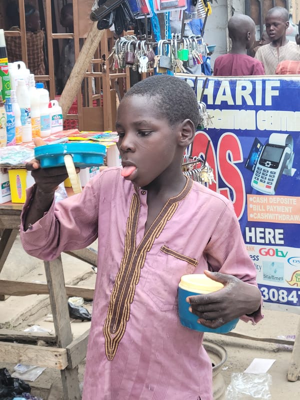 Daily life unfolds in Suleja Nigeria marketplace