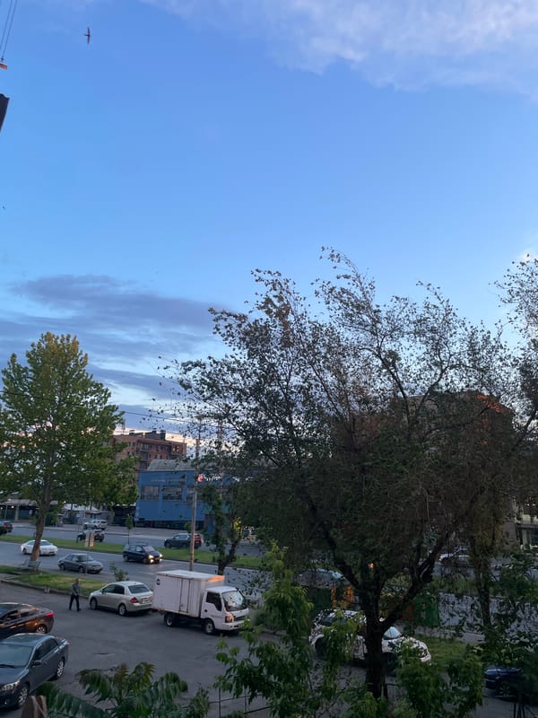 Sunset observed across Yerevan from multiple elevated viewpoints