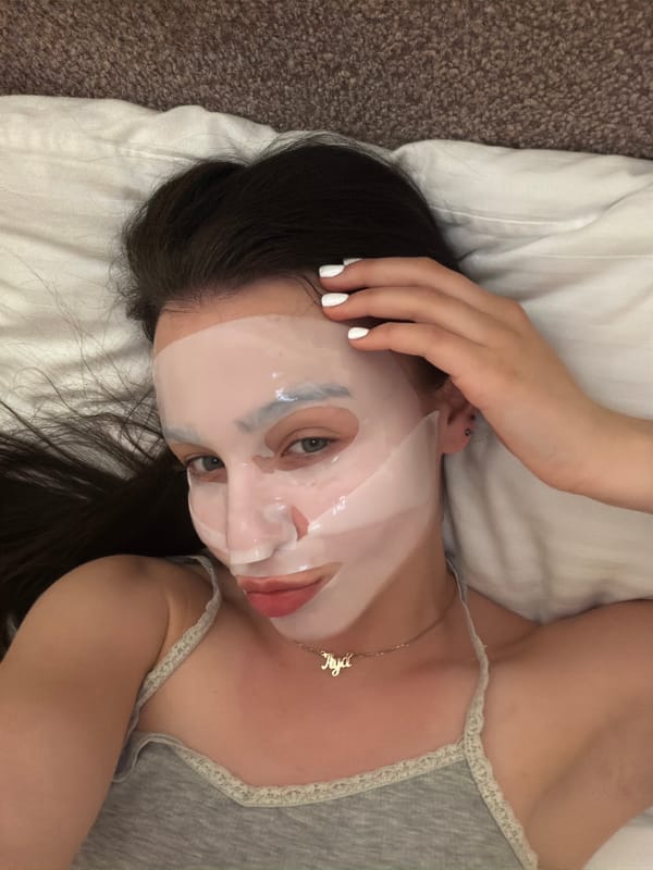 Woman receives facial treatment in Sandanski, Bulgaria