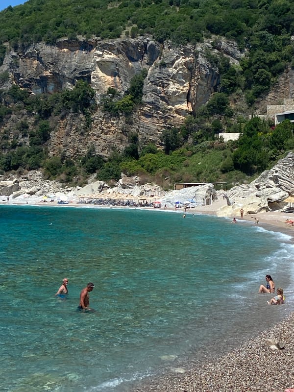 Summer beach scenes captured along Montenegro's Adriatic coast