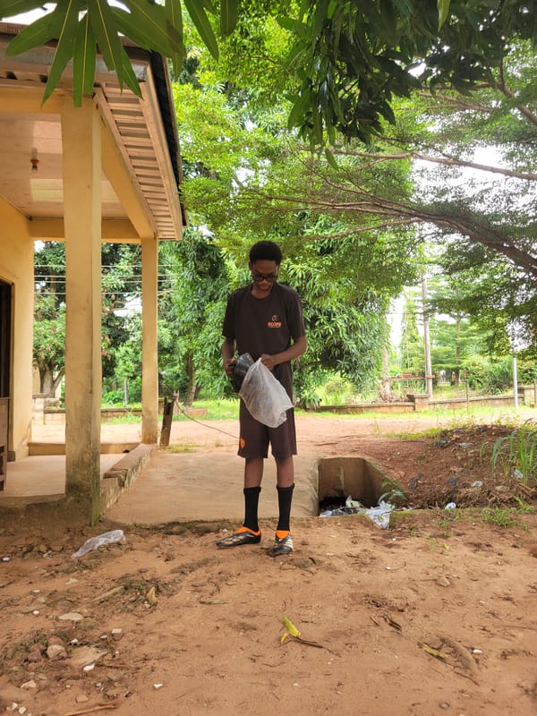 Pickup basketball and courtside hangouts in Ukukwa, Nigeria