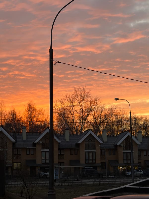 Resident documents sunset scenes and indoor moments in Khimki