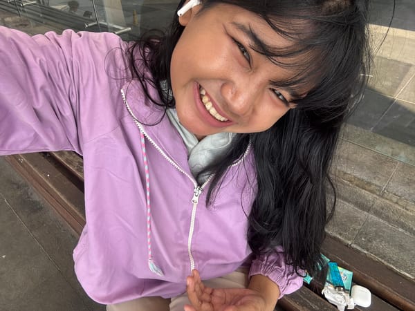 Hanging out at Ancol's waterfront promenade, North Jakarta