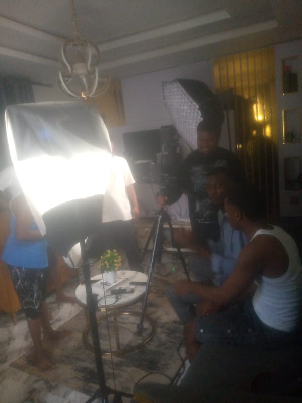 Video production session captured in Ikorodu, Nigeria indoor location