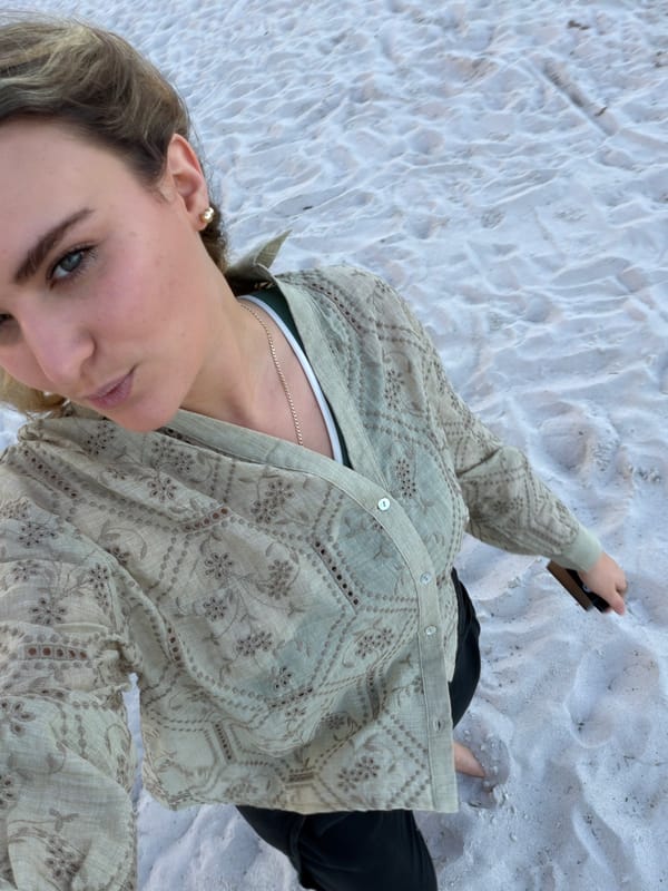 Late night beach visit captured in Key Biscayne selfies