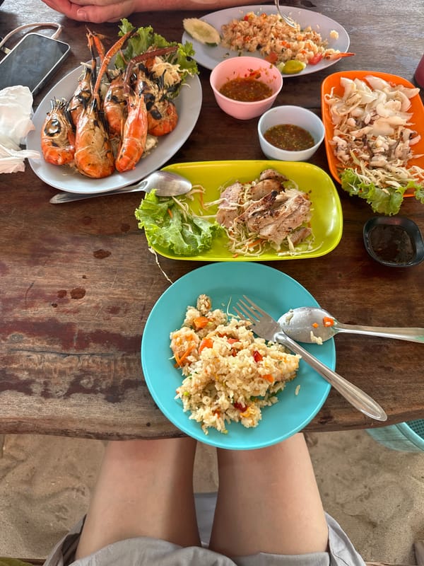 Morning Thai meal and street life documented in Pattaya