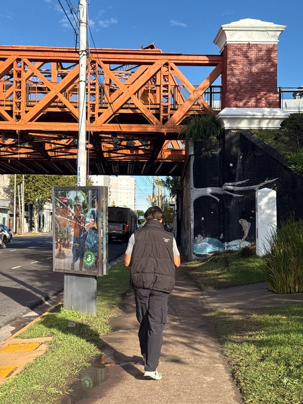 Urban scenes documented during evening walk in Avellaneda, Argentina