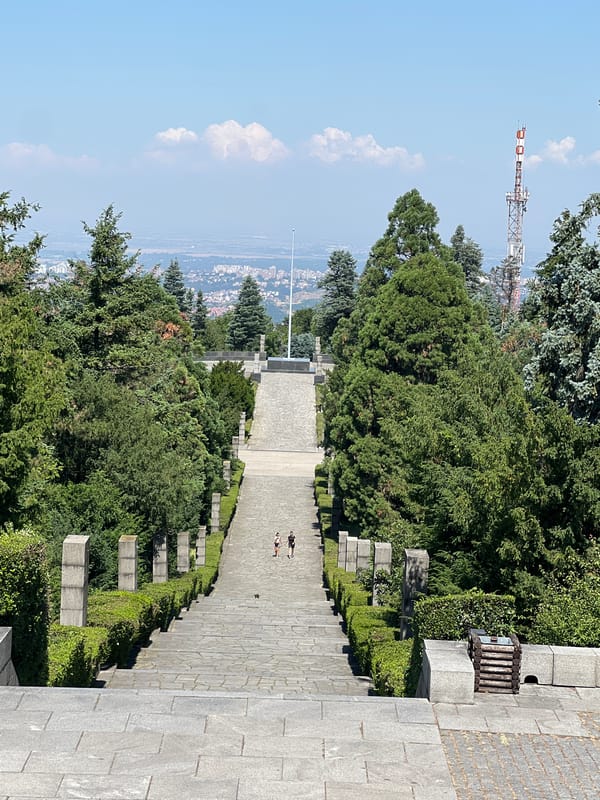 Stone terrace views, green valleys, and insects up close