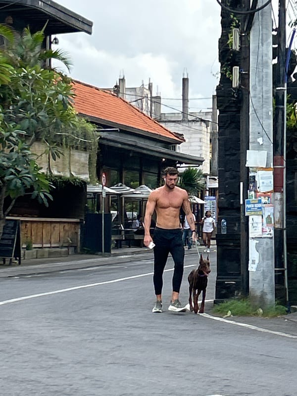A quiet morning unfolding on the streets of Mengwi, Bali